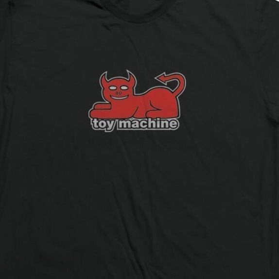 Toy Machine Devil Cat 2019 90s Black T-Shirt