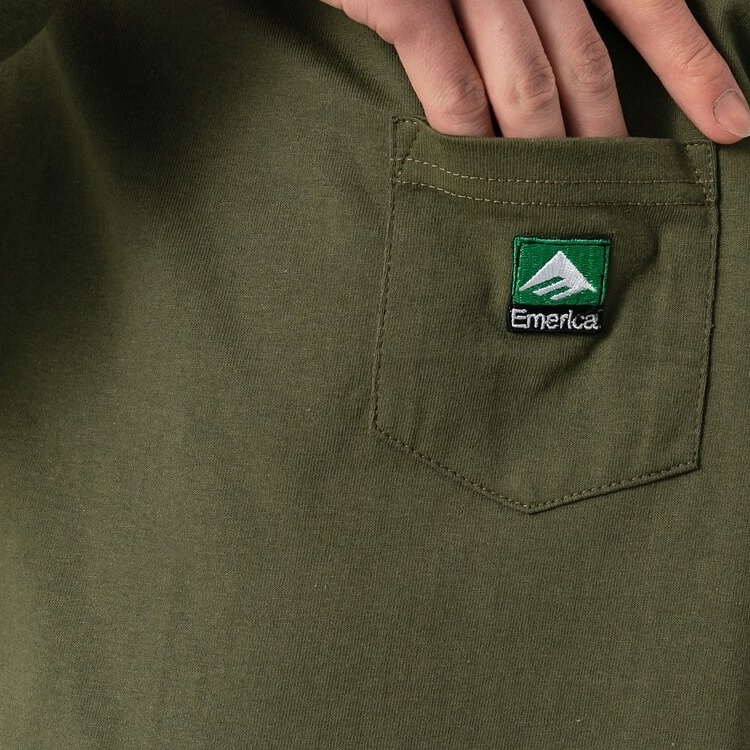Emerica Logo Pocket Army Long Sleeve Shirt