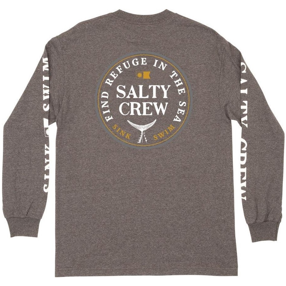 Salty Crew Fathom Standard Charcoal Heather Long Sleeve Shirt