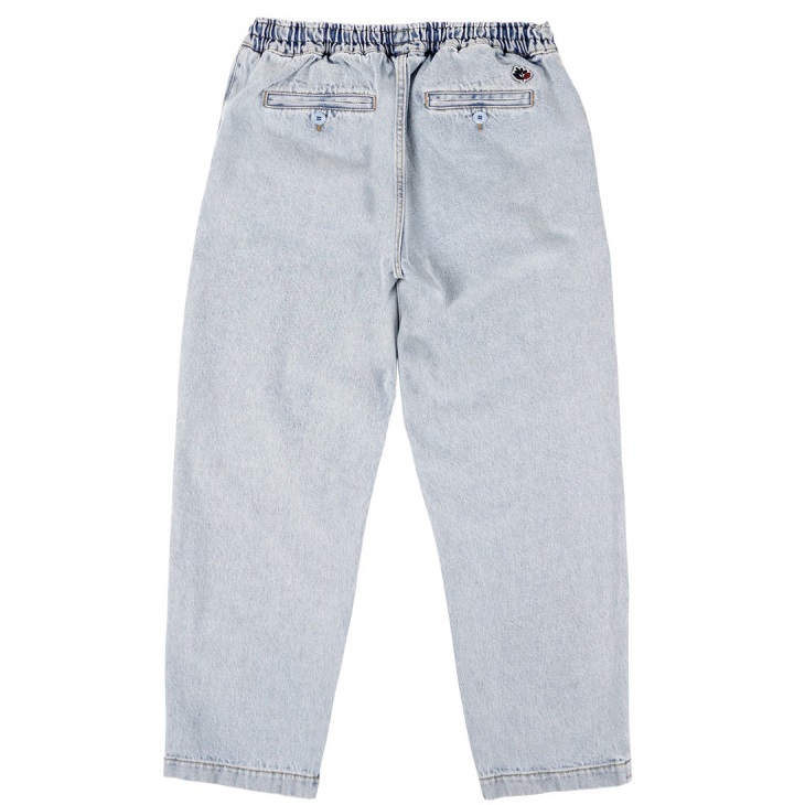 Magenta Loose Washed Denim Pants [Size: M]