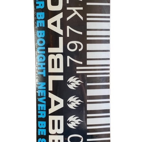 Black Label Ripped Barcode Brown 8.25 Skateboard Deck
