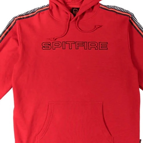 Spitfire Classic Swirl Stripe Red Hoodie [Size: L]