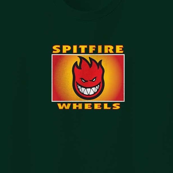 Spitfire Spitfire Label Forrest Green Womens T-Shirt