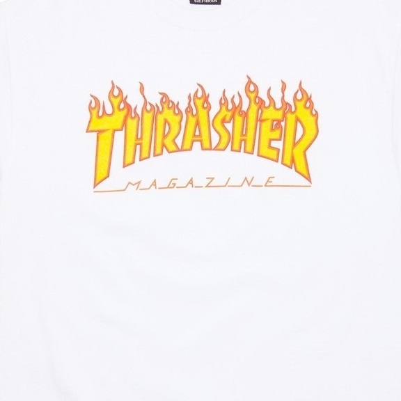Thrasher  Flame White Youth T-Shirt