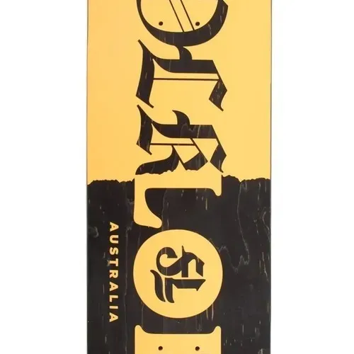 Folklore Warm Press Tear Split Orange 8.375 Skateboard Deck