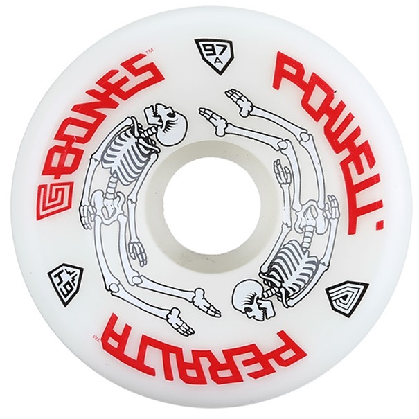 Powell Peralta G-Bones White 97A 64mm Skateboard Wheels