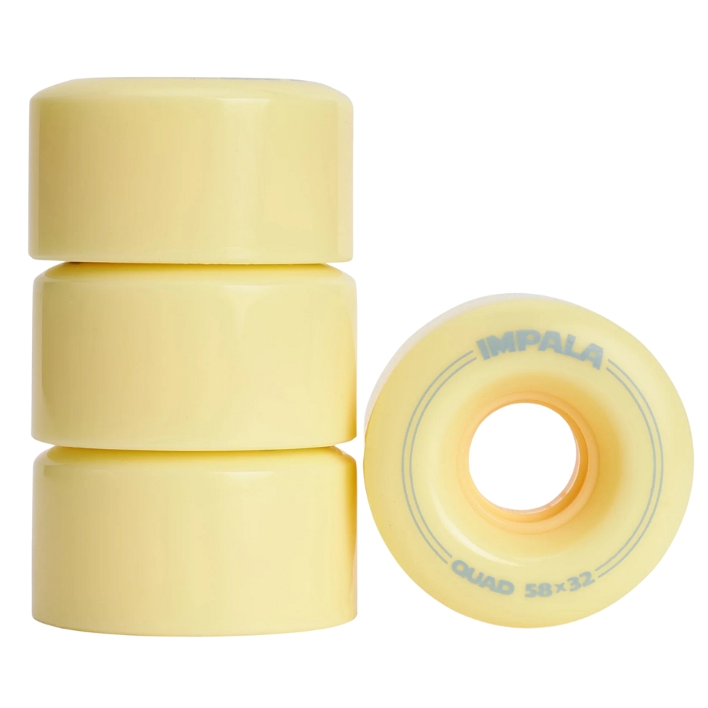 Impala Roller Skates Pastel Yellow Set of 4 Replacement Wheel Set