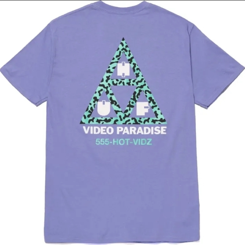 HUF Video Paradise Triple Triangle Violet T-Shirt [Size: XL]