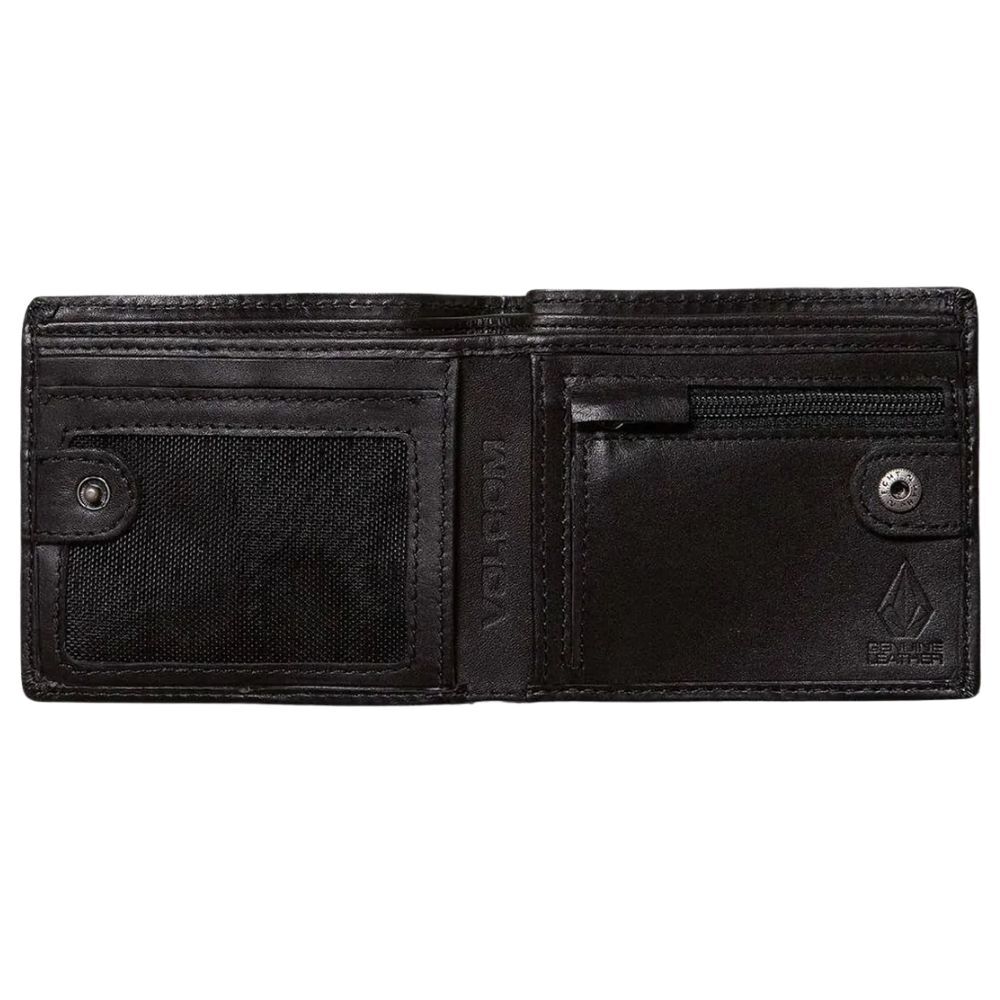 Volcom Single Stone Leather Black Wallet