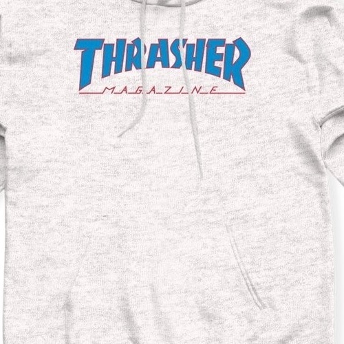 Thrasher Outlined Ash Grey Hoodie [Size: S]