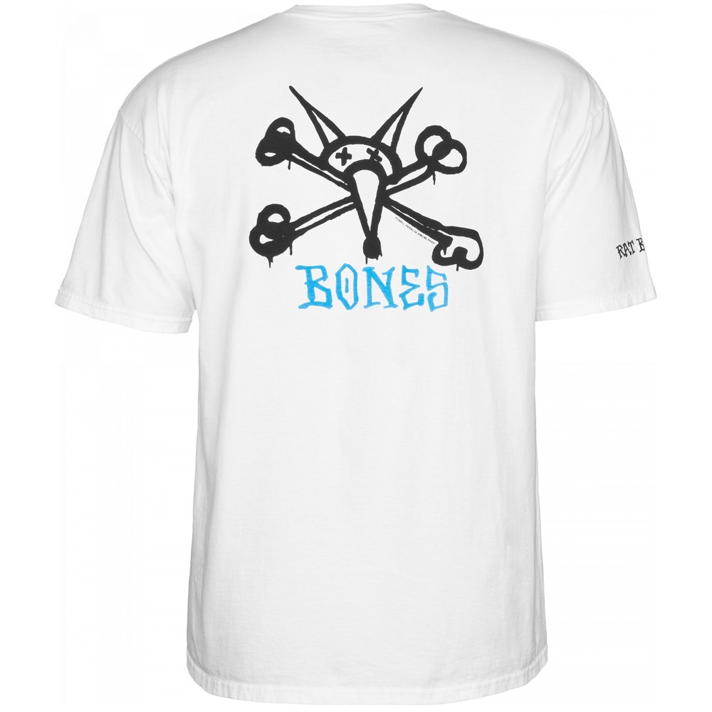Powell Peralta Rat Bones White T-Shirt [Size: M]