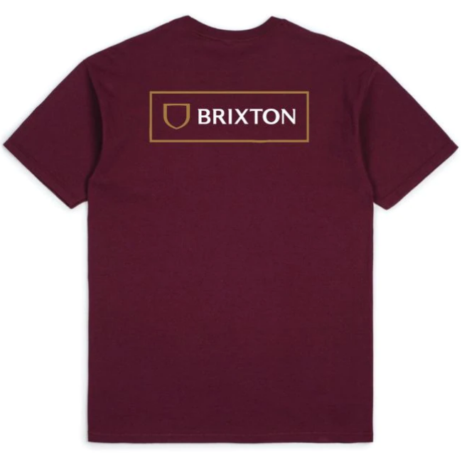 Brixton T-Shirt Alpha Block Burgundy