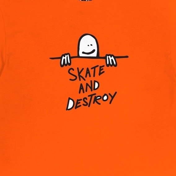 Thrasher Skate Gonz Sad Logo Orange T-Shirt [Size: S]