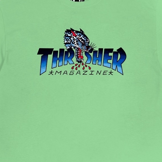 Thrasher Skate Leopard Mag Mint T-Shirt [Size: S]