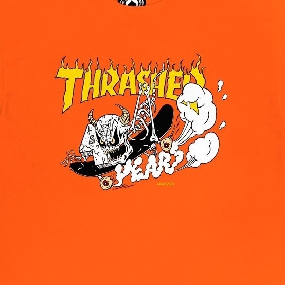 Thrasher 40 Years Neckface Orange T-Shirt