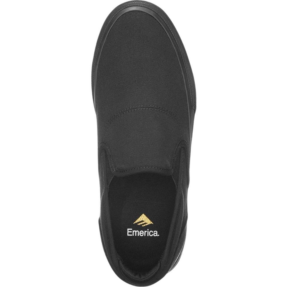 Emerica Mens Skate Shoes Wino G6 Slip On Black Green Black