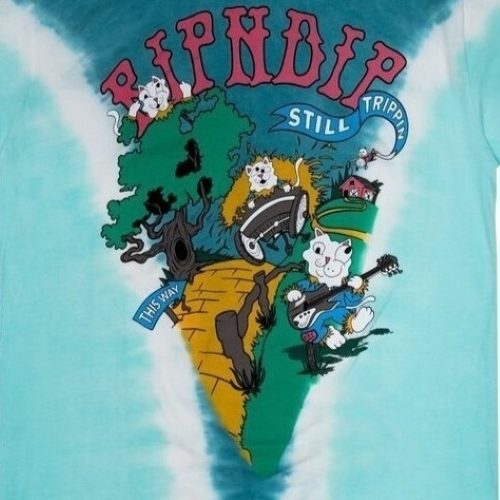 RipNDip Band Wagon Teal V Dye T-Shirt