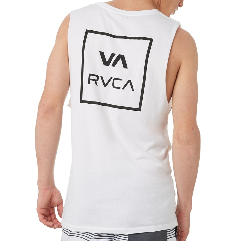 RVCA VA All The Way White Muscle Shirt [Size: XL]