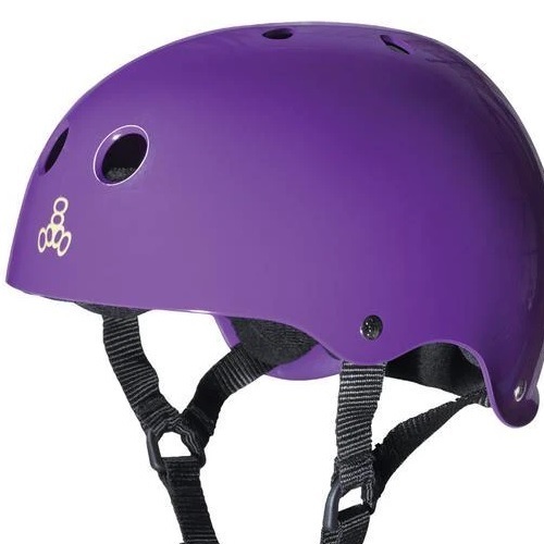 Triple 8 Brainsaver Sweatsaver Helmet Purple Rubber