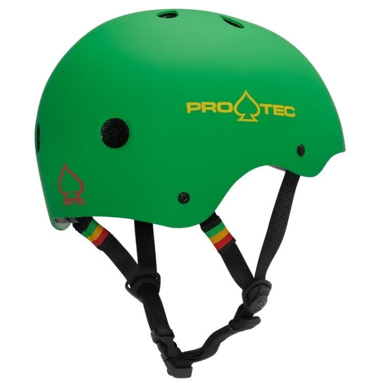 Protec Classic Bike Certified Rasta Green Helmet [Size: XS]