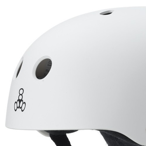 Triple 8 Brainsaver Sweatsaver White Rubber Helmet