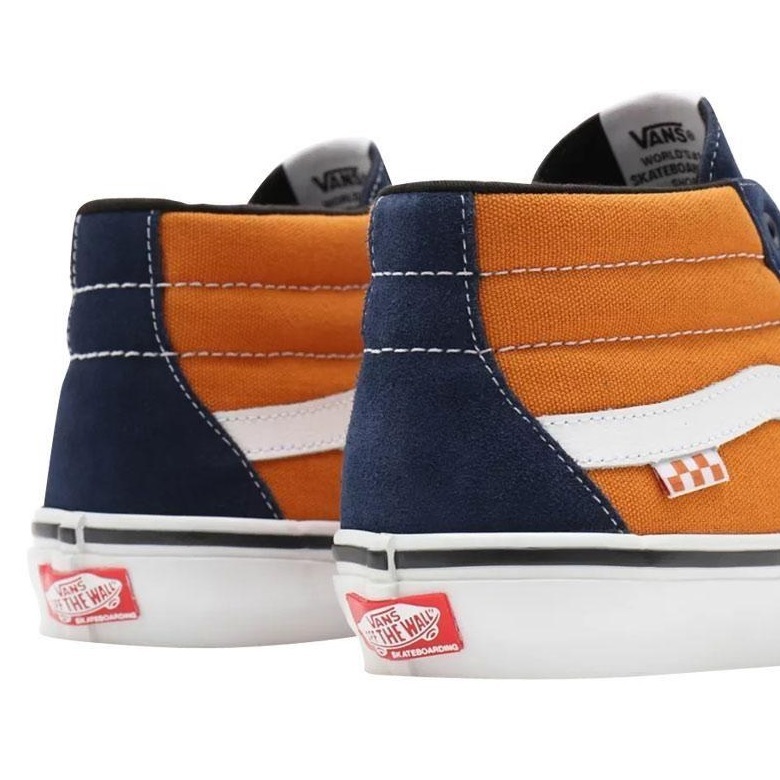 Vans Skate Grosso Mid Navy Orange Shoes [Size: US 7]
