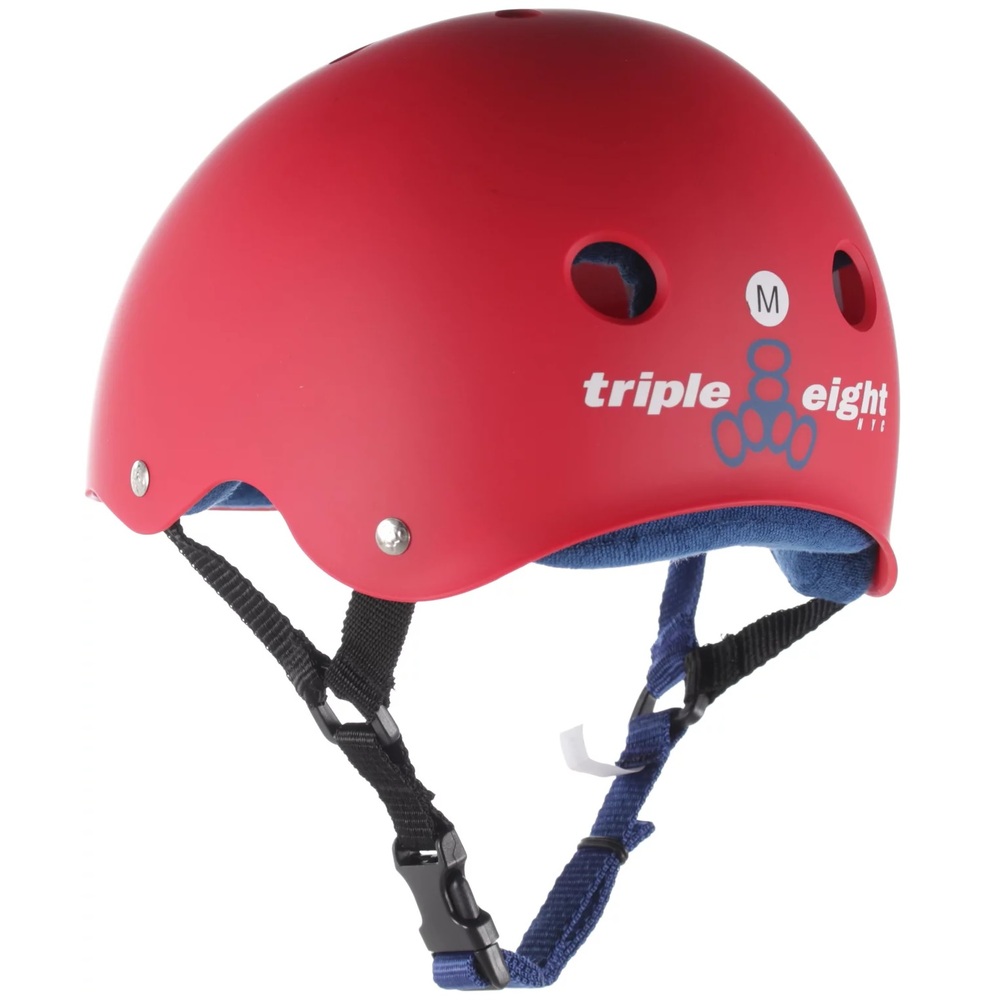 Triple 8 Brainsaver Sweatsaver United Red Rubber Helmet