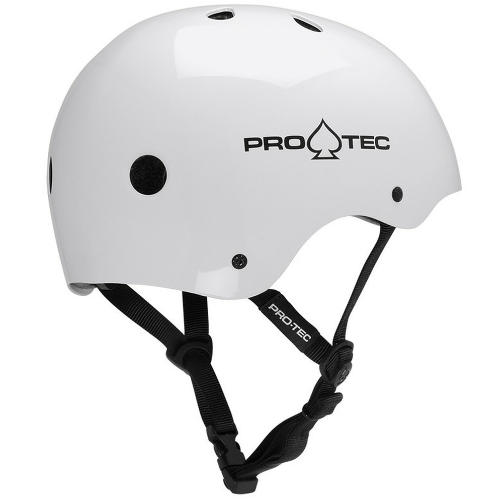 Protec Classic Skate Scooter Gloss White Helmet
