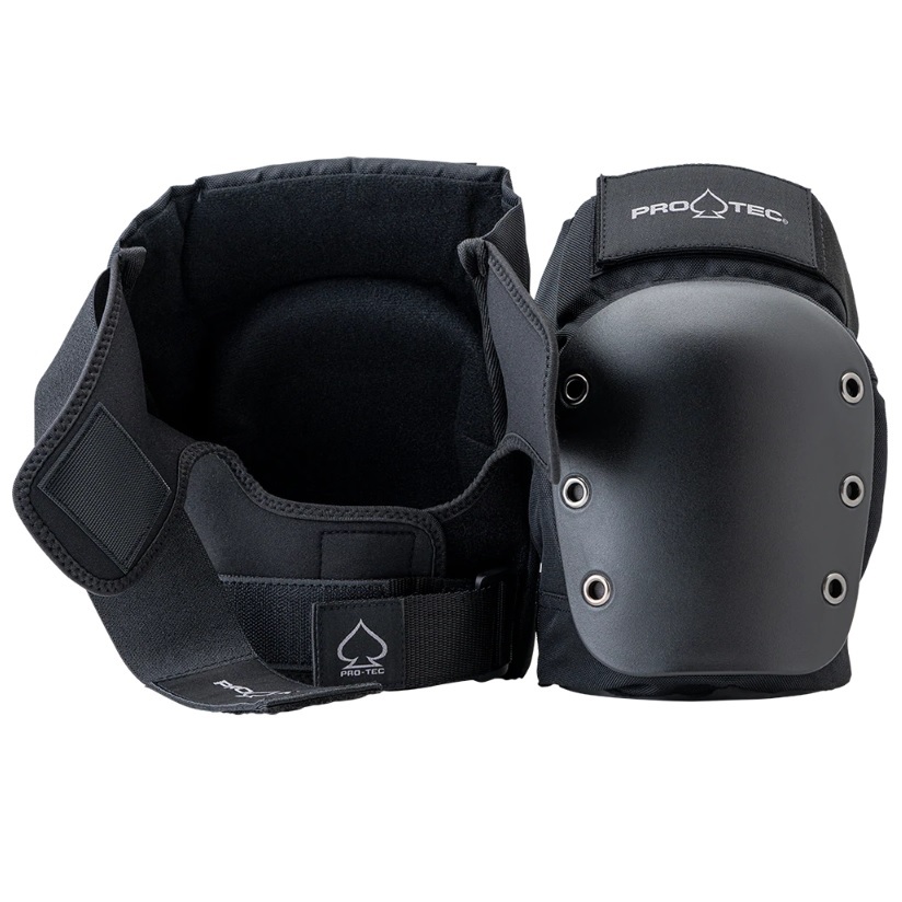Protec Street Black Protective Knee Pads [Size: Y]