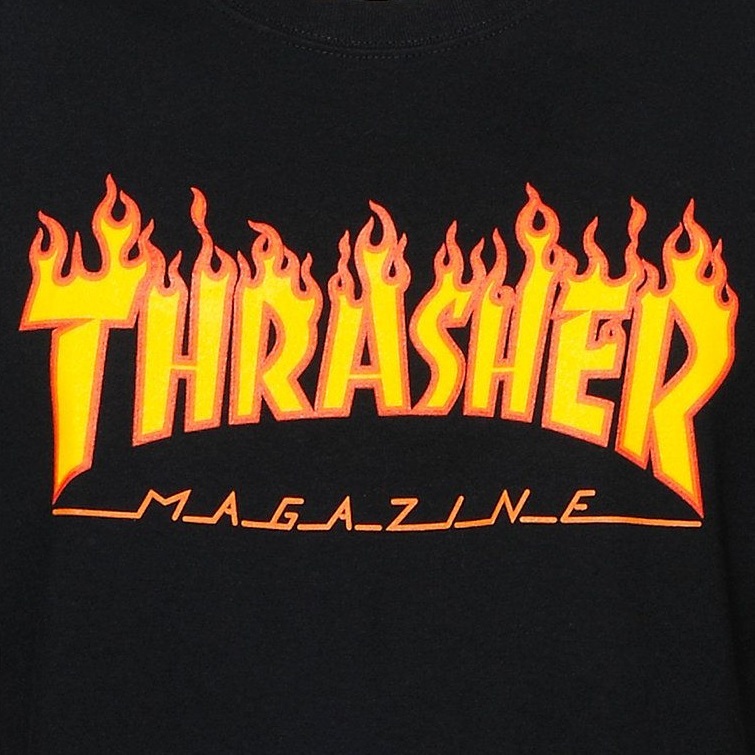 Thrasher Flame Black T-Shirt