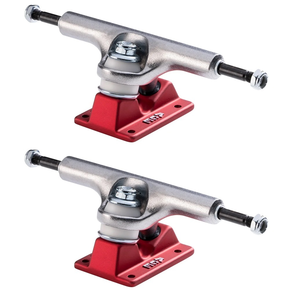 Ace Skateboard Truck Set Raw Red Polished