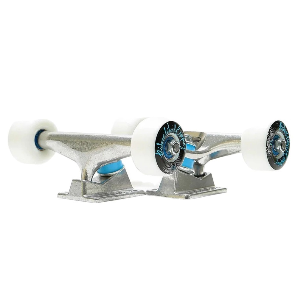 Picture Wheel Skateboard Trucks Wheel Combo Raw Set Of 2 Trucks [Size: Picture 5.0]