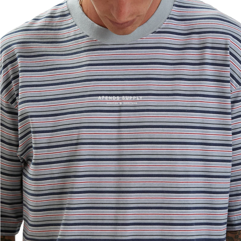 Afends Surplus Recycled Stripe OS Shadow T-Shirt