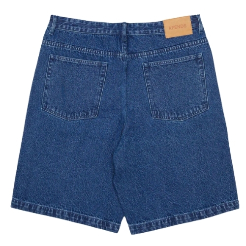 Afends Lil C Hemp Denim Authentic Blue Baggy Shorts
