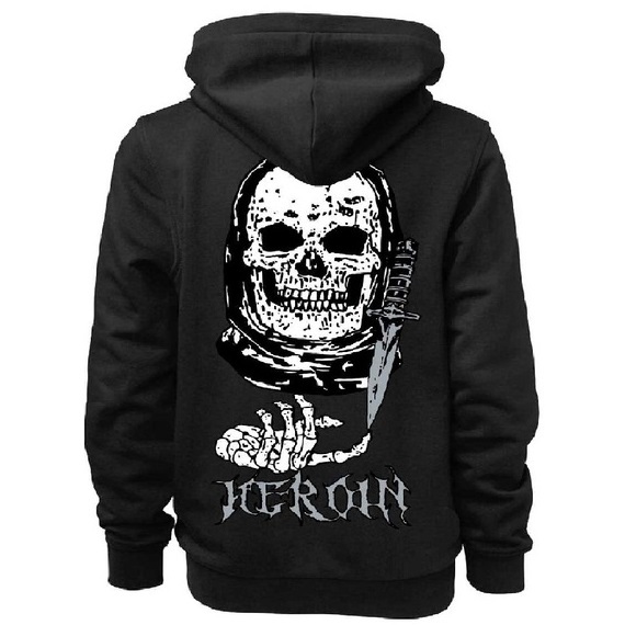 Heroin Video City Skull Black Hoodie [Size: M]