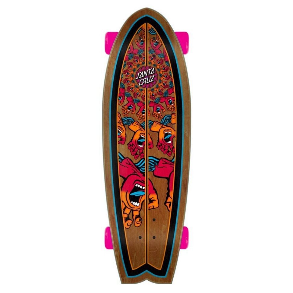 Santa Cruz Mandala Hand Shark 27 Cruiser Skateboard