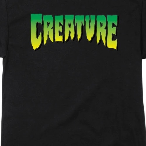 Creature Logo Outline T-Shirt - Black Skateboard Tee