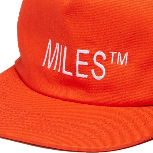 Miles Logo Hit Orange 5 Panel Hat