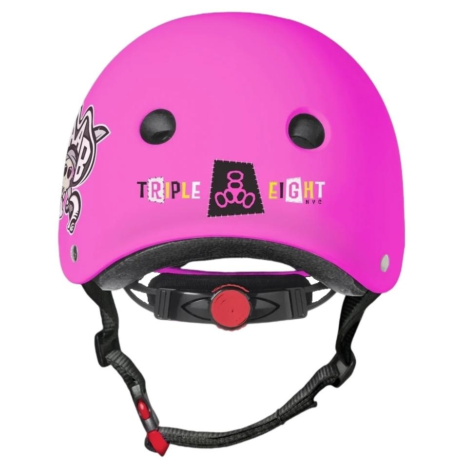 Triple 8 Lil 8 Certified Staab Neon Pink Rubber Youth Helmet [Size: Y]