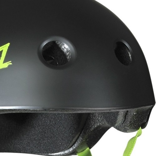S1 S-One Lifer Certified Helmet Green Strap Black Matte