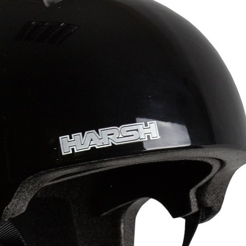 Harsh Certified Helmet Gloss Black Ultra Lightweight [Size: XS]