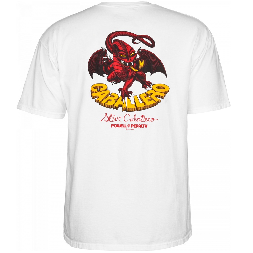 Powell Peralta Cab Dragon II White T-Shirt [Size: XL]