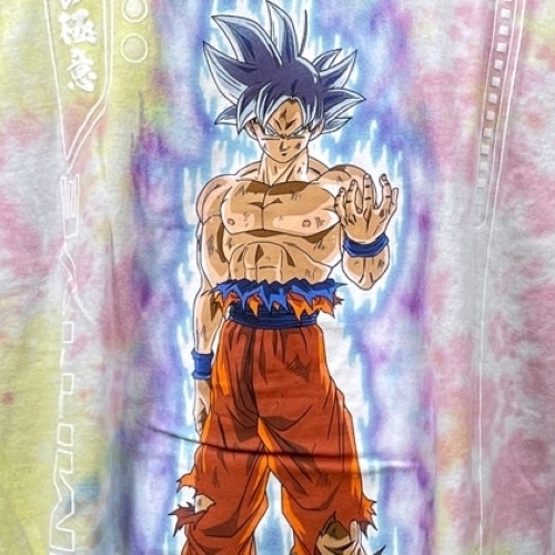 Primitive Dragon Ball Goku Ultra Instinct Washed Slate T-Shirt