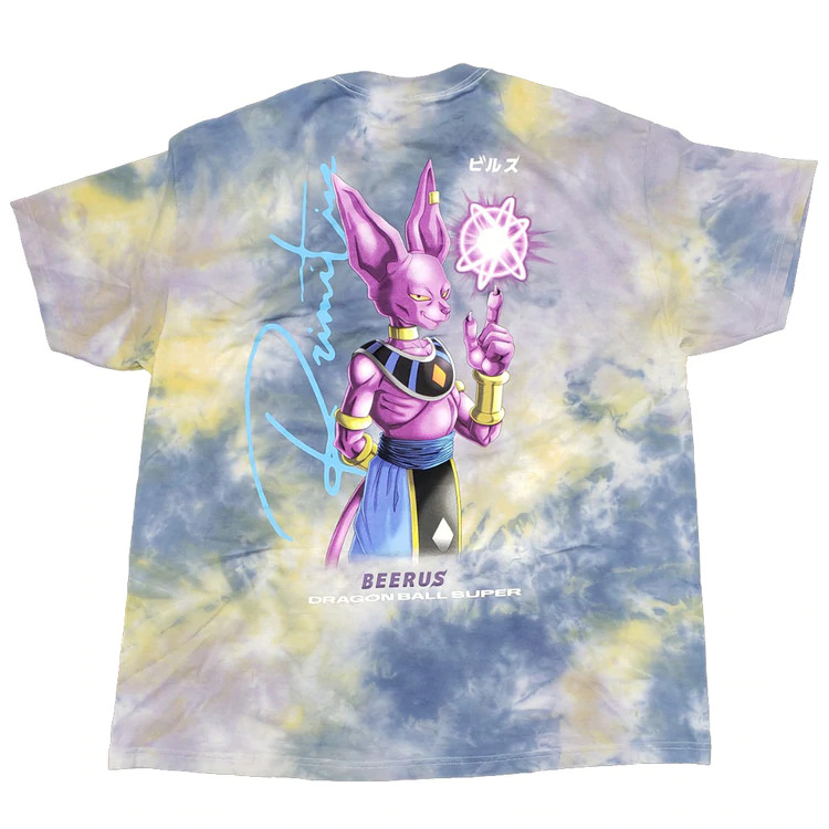 Primitive Dragon Ball Beerus Orb Washed White T-Shirt