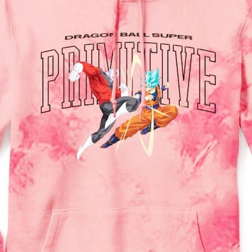 Primitive Dragon Ball Collegiate Fight Washed Coral Hoodie