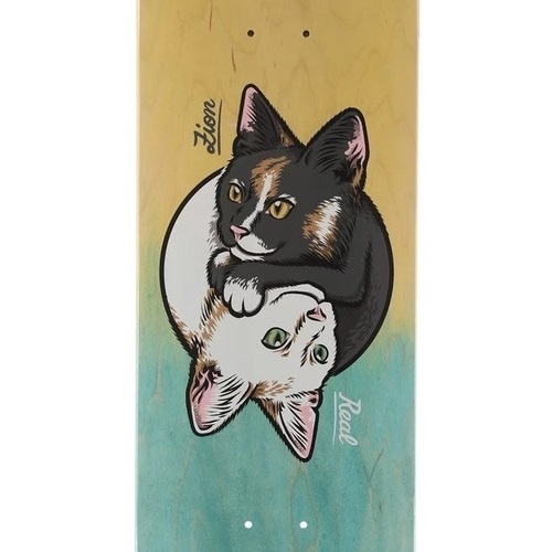 Real Yin Yang Kitty Zion 8.25 Skateboard Deck