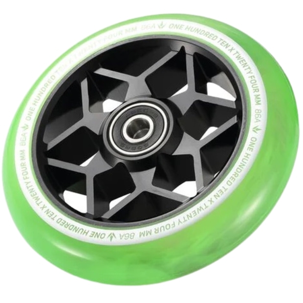 Envy Diamond Smoke Green 110mm Set Of 2 Scooter Wheels