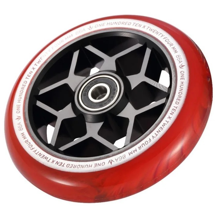 Envy Diamond Smoke Red 110mm Set Of 2 Scooter Wheels