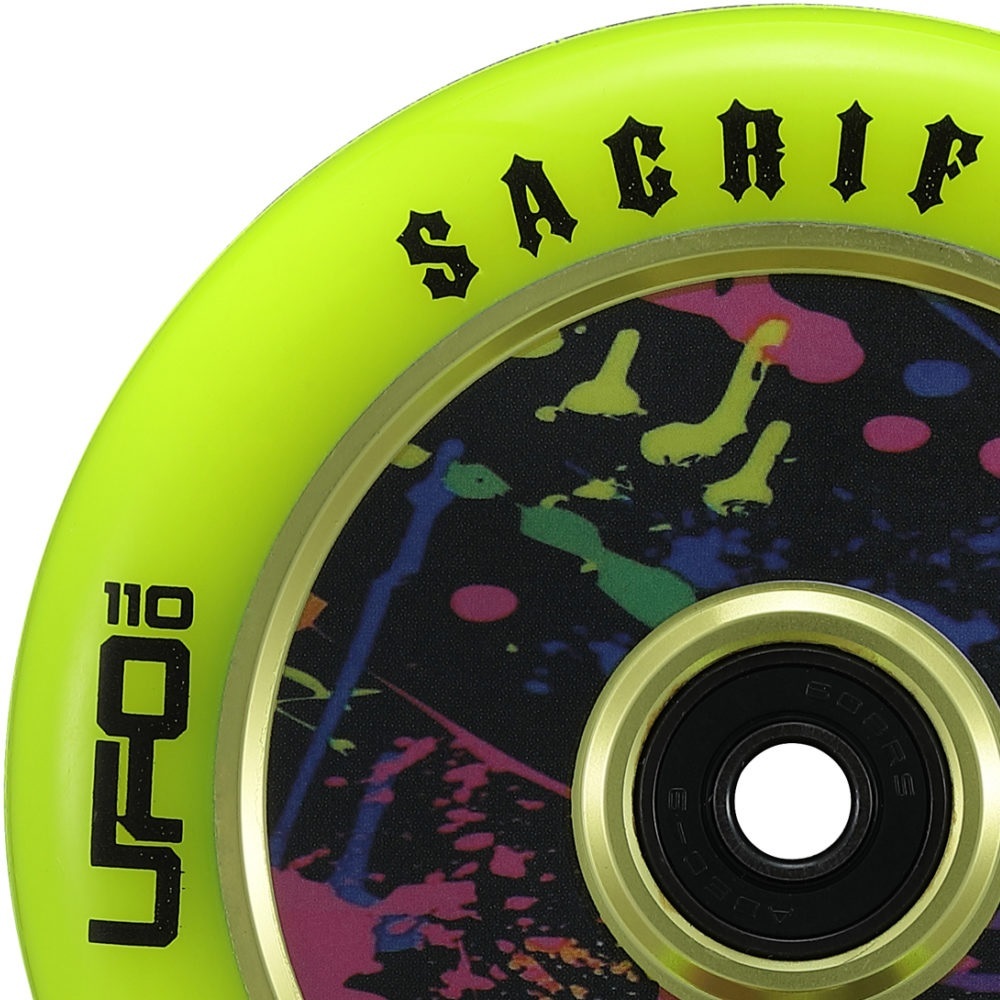 Sacrifice UFO Splat Yellow 110mm Scooter Wheels