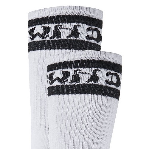 Dogtown Striped Tube White Black 1 Pair Socks